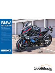 Meng Model: Motorbike scale model kit 1/9 scale - BMW M 1000 RR - metal parts, photo-etched parts, plastic parts, rubber parts, water slide decals, assembly instructions and painting instructions