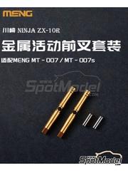 Meng Model: Horquilla delantera escala 1/9 - Kawasaki Ninja ZX-10R - piezas de metal torneado - para las referencias de Meng Model MT-007 y MT-007s