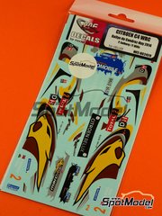 Mf-zone: Decals 1/24 scale - Citroen C4 WRC sponsored by Le Moniteur Automobile #2 - Petter Solberg (NO) + Phil Mills (GB) - Condroz Rally - Rallye du Condroz 2014 - for Heller reference 80756