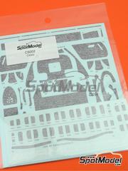 Miniature: Carbon fibre pattern decal set 1/24 scale - Mercedes Benz AMG GT3 - water slide decals - for Tamiya references TAM24345 and TAM24350