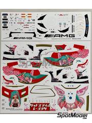 Miniature: Marking / livery 1/24 scale - Mercedes AMG GT3 sponsored by Good Smile Racing #00 - Tatsuya Kataoka (JP) + Kamui Kobayashi (JP) + Nobuteru Taniguchi (JP) - Suzuka 10 Hours 2018 - water slide decals - for Tamiya references TAM24345 and TAM24350