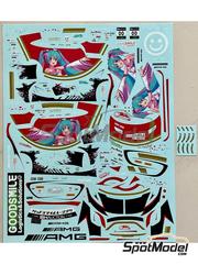 Miniature: Marking / livery 1/24 scale - Mercedes AMG GT3 sponsored by Good Smile Racing #00 - Kamui Kobayashi (JP) + Nobuteru Taniguchi (JP) + Tatsuya Kataoka (JP) - Suzuka 10 Hours 2019 - water slide decals - for Tamiya references TAM24345 and TAM24350