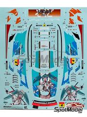 Miniature: Marking / livery 1/24 scale - Mercedes AMG GT3 Evo Ukyo Team sponsored by Good Smile Racing #4 - Nobuteru Taniguchi (JP) + Tatsuya Kataoka (JP) - Autobacs Super GT Series 2023 - water slide decals - for Tamiya references TAM24345 and TAM24350