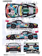 Miniature: Marking / livery 1/24 scale - Mercedes AMG GT3 Good Smile Racing & UKYO Team #4 - Nobuteru Taniguchi (JP) + Tatsuya Kataoka (JP) - Autobacs Super GT 2019 - water slide decals and placement instructions - for Tamiya references TAM24345 and TAM24350
