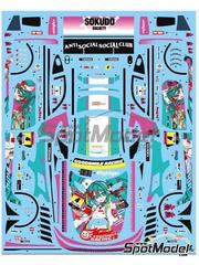 Miniature: Marking / livery 1/24 scale - Mercedes AMG GT3 Evo Good Smile Racing & UKYO Team sponsored by Sokudo Society #4 - Nobuteru Taniguchi (JP) + Tatsuya Kataoka (JP) - Autobacs Super GT 2025 - water slide decals and placement instructions - for Tamiya references TAM24345 and TAM24350