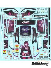 Miniature: Marking / livery 1/24 scale - Mercedes AMG GT3 Evo sponsored by Kafuka Itasha #0 - Autobacs Super GT Series 2025 - water slide decals - for Tamiya references TAM24345 and TAM24350