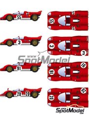 Model Factory Hiro: Car scale model kit 1/24 scale - Ferrari 512 S Short Tail ver. A #20, 55, 91, 92 - N�rburgring 1000 Kilometres 1970
