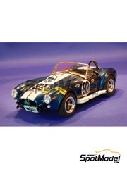 Model Factory Hiro: Car scale model kit 1/24 scale - 427 Cobra version A, Dark Blue Guardsman Blue USRRC 1966