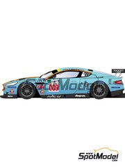Model Factory Hiro: Car scale model kit 1/24 scale - Aston Martin DBR9 sponsored by Gulf #007, 008 - 24 Hours Le Mans 2008