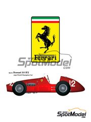 Model Factory Hiro: Car scale model kit 1/20 scale - Ferrari 500 F2 #52 - World Championship 1952
