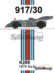 Model Factory Hiro: Car scale model kit 1/24 scale - Porsche 917/30 sponsored by Martini 1974