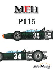 Model Factory Hiro: Car scale model kit 1/20 scale - BRM P150 #34 - Sir John Young 'Jackie' Stewart (GB) - Italian Formula 1 Grand Prix 1967