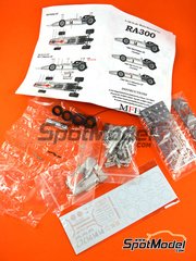 Model Factory Hiro: Car scale model kit 1/43 scale - Honda RA300 #3, 7, 14 - John Surtees (GB) - Italian Formula 1 Grand Prix, Mexican Formula 1 Grand Prix, USA - United States of America Formula 1 Grand Prix 1967 - metal parts, photo-etched parts, rubber parts, turned metal parts, vacuum formed parts, water slide decals, white metal parts and assembly instructions image