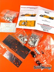 Model Factory Hiro: Car scale model kit 1/43 scale - Porsche 962C sponsored by FAT Repsol #4 - 24 Hours Le Mans 1988 - Multimaterial kit image