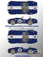 Model Factory Hiro: Car scale model kit 1/12 scale - Shelby 427 Cobra Scuderia Bear Team #88, 93 - Harold Keck (US), Harold Keck (US) + Oscar Koveleski (US) + Ed Lowther (US) - 24 Hours of Daytona, SCCA Trans-American Championship 1965 and 1966 - metal parts, photo-etched parts, resin parts, rubber parts, vacuum formed parts, water slide decals, white metal parts, assembly instructions and painting instructions image