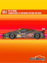 Model Factory Hiro: Car scale model kit 1/24 scale - Ferrari 488 GTE Clearwater Racing Team #61 - Weng Sun Mok (MY) + Keita Sawa (JP) + Matthew Griffin (IE) - 24 Hours Le Mans 2017 - photo-etched parts, resin parts, rubber parts, water slide decals, white metal parts, assembly instructions and painting instructions