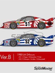 Model Factory Hiro: Car scale model kit 1/12 scale - Lancia Beta Montecarlo #51, 52 - Hans Heyer (DE) + Bernard Darniche (FR) + Teo Fabi (IT), Piercarlo Ghinzani (IT) + Markku Al�n (FI) + Gianfranco Brancatelli (IT) - 24 Hours Le Mans 1980 - photo-etched parts, resin parts, rubber parts, seatbelt fabric, vacuum formed parts, water slide decals, white metal parts, assembly instructions and painting instructions