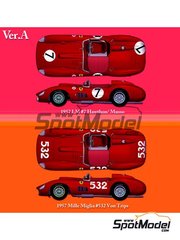 Model Factory Hiro: Car scale model kit 1/24 scale - Ferrari 335S / 315S #7, 532 - Mike Hawthorn (GB) + Luigi Musso (IT), Wolfgang von Trips (DE) - 24 Hours Le Mans, Mille Miglia 1957 - 3D printed parts, photo-etched parts, resin parts, rubber parts, turned metal parts, water slide decals, white metal parts, assembly instructions and painting instructions
