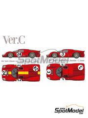 Model Factory Hiro: Car scale model kit 1/43 scale - Ferrari 330 P4  #3, 24 - Willy Mairesse (BE), Chris Amon (NZ) + Lorenzo Bandini (IT) - Monza 1000 Kilometres, 24 Hours Le Mans 1967 - 3D printed parts, photo-etched parts, rubber parts, turned metal parts, vacuum formed parts, water slide decals, white metal parts, assembly instructions and painting instructions