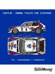 Model Factory Hiro: Car scale model kit 1/43 scale - Lancia Delta S4 Martini International Racing Team #4 - Henri Toivonen (FI) + Sergio Cresto (US) - Tour de Corse 1986 - metal parts, photo-etched parts, resin parts, turned metal parts, vacuum formed parts, water slide decals, white metal parts, other materials, assembly instructions and painting instructions image