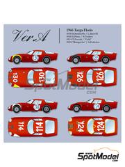 Model Factory Hiro: Car scale model kit 1/12 scale - Alfa Romeo Giulia TZ2 Autodelta Team #114, 124, 126, 130 - Teodore Zeccoli (IT) + Giacomo 'Geki' Russo (IT), Alessandro Federico (IT) + Romano 'Shangri-La' Martini (IT), Enrico Pinto (IT) + Nino Todaro (IT), Lucien Bianchi (BE) + Roberto Bussinello (IT) - Targa Florio 1966 - metal parts, photo-etched parts, resin parts, rubber parts, turned metal parts, water slide decals, white metal parts, other materials, assembly instructions and painting instructions