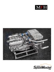 Model Factory Hiro: Engine 1/12 scale - Lancia Delta S4 - photo-etched parts, resin parts, white metal parts, other materials and assembly instructions image