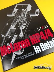 Model Factory Hiro: Libro de referencia - McLaren Honda MP4/4 Equipo McLaren Racing Limited patrocinado por Marlboro N 11, 12 - Alain Prost (FR), Ayrton Senna da Silva (BR) - Campeonato del Mundo FIA de Formula 1 1988