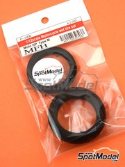 Model Factory Hiro: Neumticos escala 1/12 - Ruedas Michelin de agua para MotoGP - piezas de goma