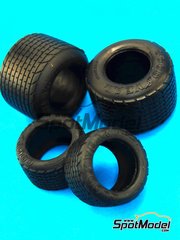 Model Factory Hiro: Tyre set 1/20 scale - 1970s F1 Rain tyre set - rubber parts - for Tamiya kits
