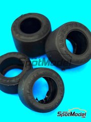 Model Factory Hiro: Tyre set 1/20 scale - Slicks - FIA Formula 1 World Championship 1980 - rubber parts - for Tamiya kits - 4 units