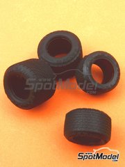 Model Factory Hiro: Tyre set 1/20 scale - 1980s F1 Rain tyre set - rubber parts - for Tamiya kits