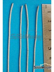 Model Factory Hiro: Pipe - Simulated corrugated duct 1.5 mm - white metal parts - 4 units