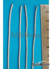 Model Factory Hiro: Pipe - Simulated corrugated duct 2.0 mm - white metal parts - 4 units