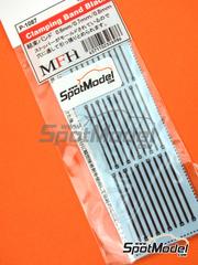 Model Factory Hiro: Abrazaderas escala 1/12 - Bridas negras de tamao grande - otros materiales