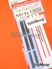 Model Factory Hiro: Abrazaderas escala 1/24 - Bridas negras de tamao pequeo - otros materiales - 30 unidades