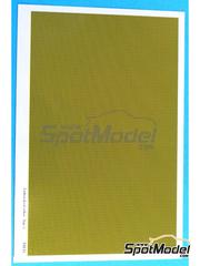 Model Factory Hiro: Kevlar fiber decal 1/12 scale - Yellow Kevlar Type 2 - water slide decals