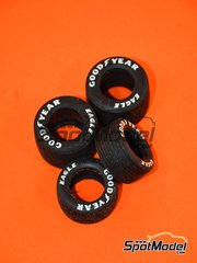 Model Factory Hiro: Tyre set 1/20 scale - Goodyear F1 Rain 1980s - rubber parts - 4 units image