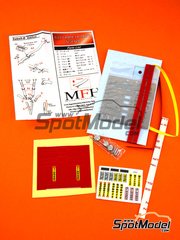 Model Factory Hiro: Seatbelts 1/12 scale - Red racing seatbelt - photo-etched parts, seatbelt fabric, white metal parts, other materials and assembly instructions image