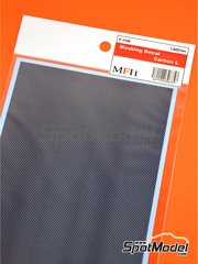 Model Factory Hiro: Carbon fiber decal 1/43 scale - Large carbon fiber pattern - paint masks