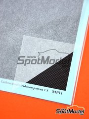 Model Factory Hiro: Calca de trama de fibra de carbono escala 1/24 - Fibra de carbono con trama de tipo 1 de tamao pequeo - calcas de agua