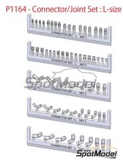 Model Factory Hiro: Hose joints 1/12 scale - Connector and Joint Set - L-Size - 3D printed parts