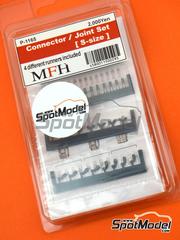 Model Factory Hiro: Hose joints 1/24 scale - Connector and Joint Set - S-Size - 3D printed parts