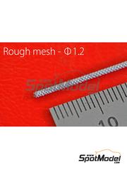 Model Factory Hiro: Pipe - Rough mesh pipes 1.2 mm - white metal parts - 5 units