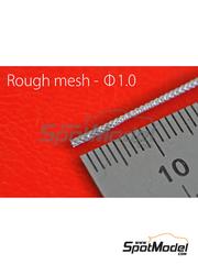 Model Factory Hiro: Tubo - Tubo de malla rugosa 1 mm - piezas de metal blanco - 5 unidades