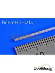 Model Factory Hiro: Pipe - Fine mesh pipes 1.5 mm - white metal parts - 5 units