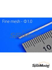 Model Factory Hiro: Pipe - Fine mesh pipes 1 mm - white metal parts - 5 units