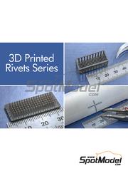 Model Factory Hiro: Rivets 1/12 scale - Ferrari 158F1 / 512F1 - Rivets - 3D printed parts - for Model Factory Hiro references MFH-K834 and MFH-K835 - 1080 units