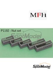 Model Factory Hiro: Fasteners - Bolt with nut set - 3D printed parts - 500 units