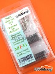 Model Factory Hiro: Detalle - Tubo plateado (0.8mm) con textura + Juego conectores - piezas impresas en 3D y otros materiales