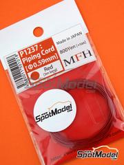 Model Factory Hiro: Piping cord - Piping cord 0.59mm 3 meters - Red - other materials